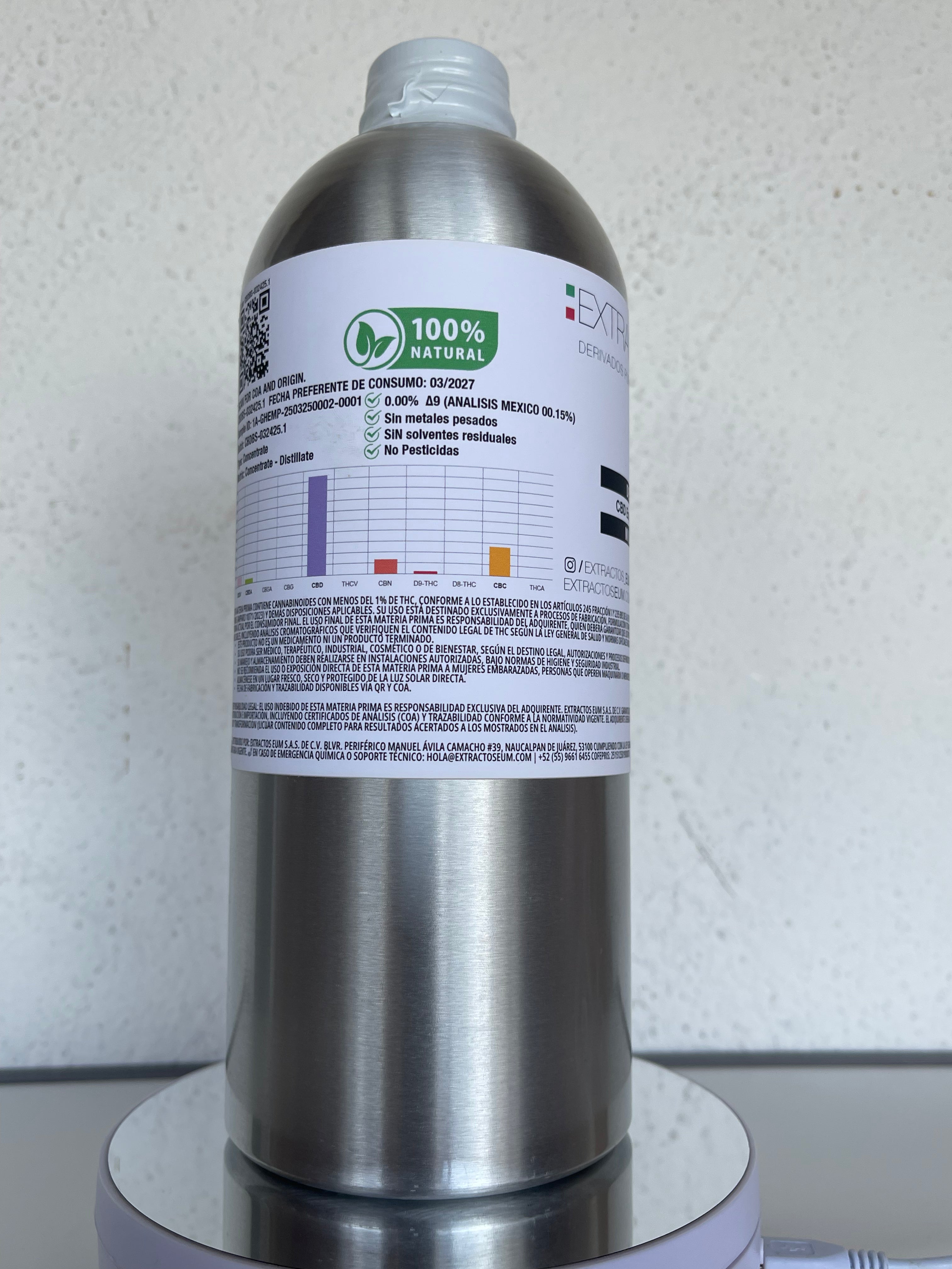 CBD Destilado Espectro completo.